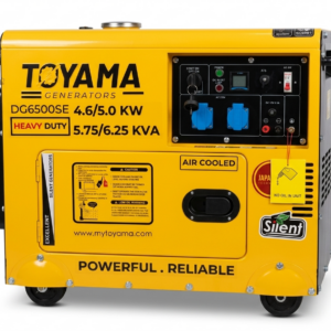 TOYOMA Groupe Electrogene 6500SE,5.5 KVA,Silencieux,186FA,50Hz,Single 220V
