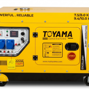 TOYOMA Groupe Electrogene 1100SE,10  KVA,Silencieux,186FA,50Hz,Single 220V