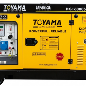 TOYOMA Groupe Electrogene 16000SE,15 KVA,Silencieux,186FA,50Hz,Single 220V
