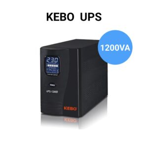 KEBO : UPS 1200VA/720W Input 145V-275V,Line-Interactive LCD Display,2*12v 7